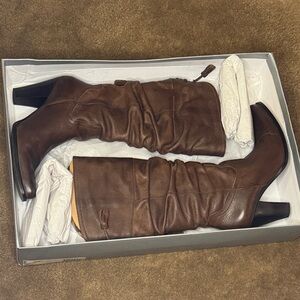 Nine West 8M Galway heeled boots, Cafe